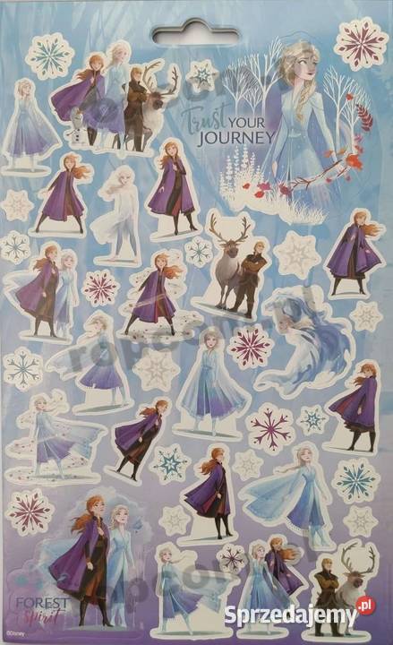 Naklejki Nalepki Frozen 2 Elsa Anna 700 Kraina małopolskie