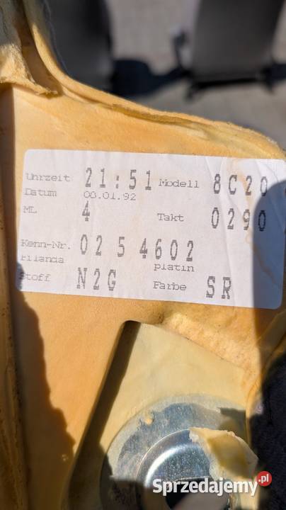 Fotele Kanapa Audi 80 B4 szary osobowe