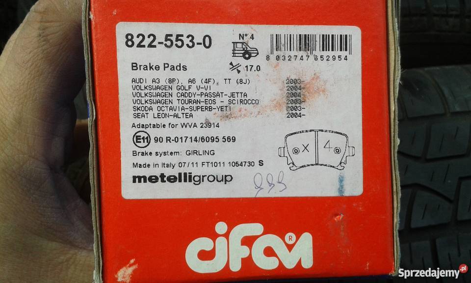 Klocki hamulcowe peugeot vw skoda seat renault