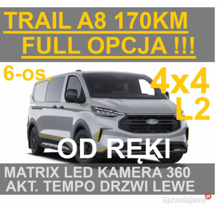 Ford Transit Custom Trail 170 4x4 Full 6osob ABS Szczecinek
