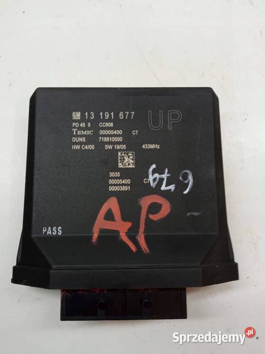 MODUŁ KOMFORTU 13191677 Opel Zafira II 2005 Rok produkcji 2005