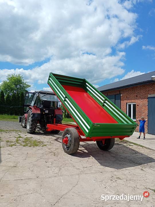 Przyczepa wywrotka jednoosiowa koła TIR skrzynia lubelskie Abramów