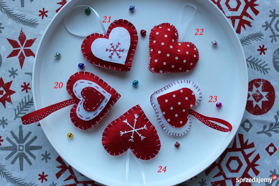 Ozdoby choinkowe z filcu HandMade małopolskie Radwanowice