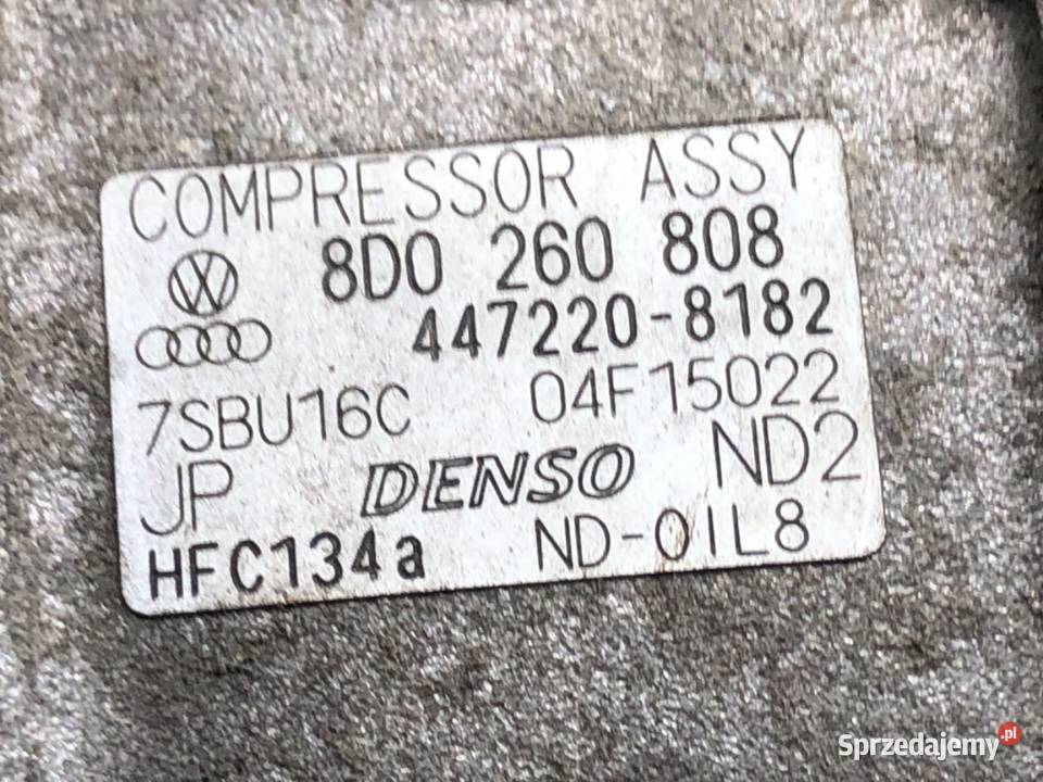 SPRĘŻARKA KLIMATYZACJI VW PASSAT B5 FL 8D0260808