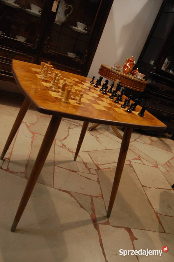 Stolik szachowy patyczak PRL Lublin