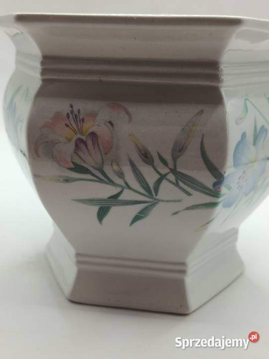 Doniczka osłonka sześciokątna letnie lilie ROYAL Doniczki i osłonki Zamość