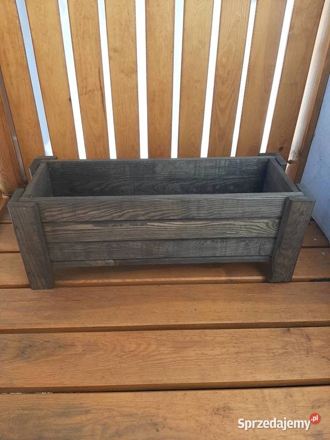 Donica drewniana sosnowa 80x30x30 Solidna Sarnaki