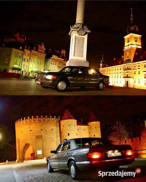 Mercedes W126 SKlasa Long Wynajem do Ślubu mazowieckie Warszawa