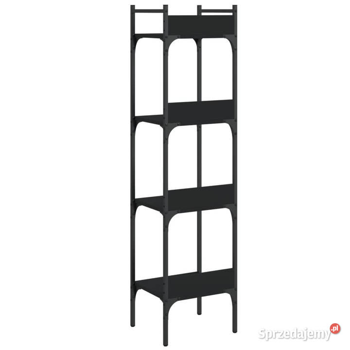 4poziomowy regał na książki czarny 35x30x1385 Warszawa