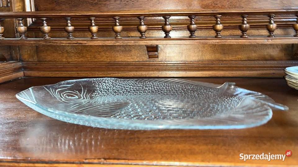 Patera szklana RYBA HSG Ząbkowice Jan S Drozd Porcelana i szkło Gdańsk