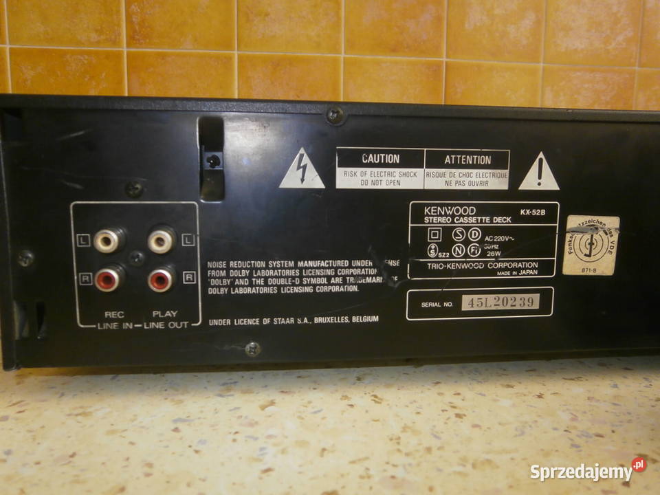 Magnetofon Kenwood KX52B do naprawy