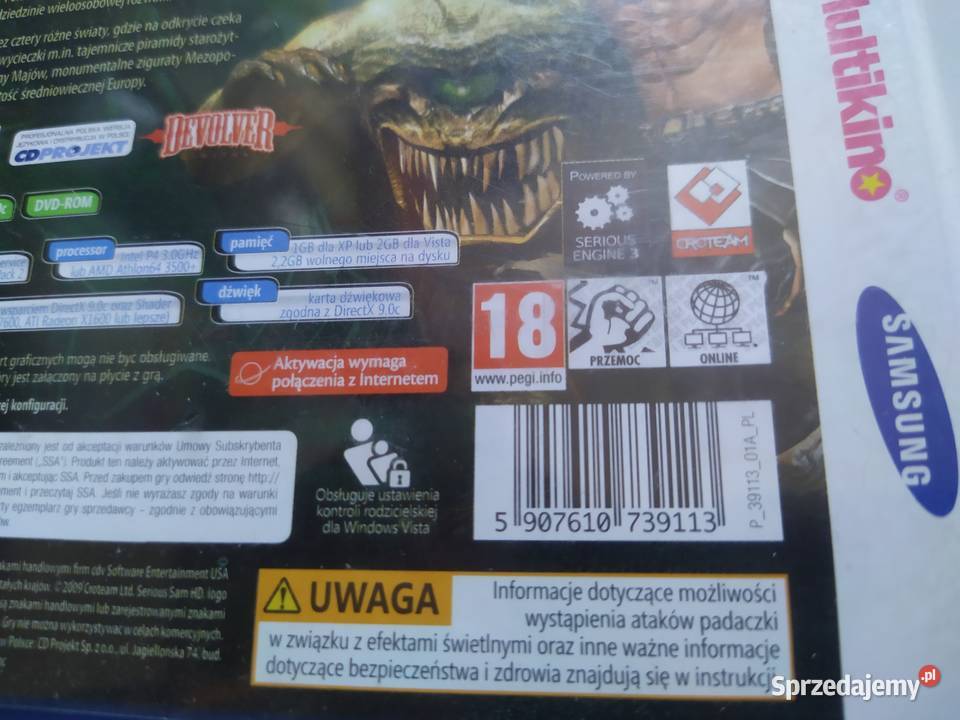 Serious Sam HD Złota Edycja PC DVD ENG strzelaniny Komputerowe PC Stalowa Wola
