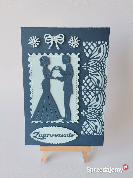 ZAPROSZENIA ŚLUB PARA MŁODA RĘCE Z SERCEM B6 sprzedam