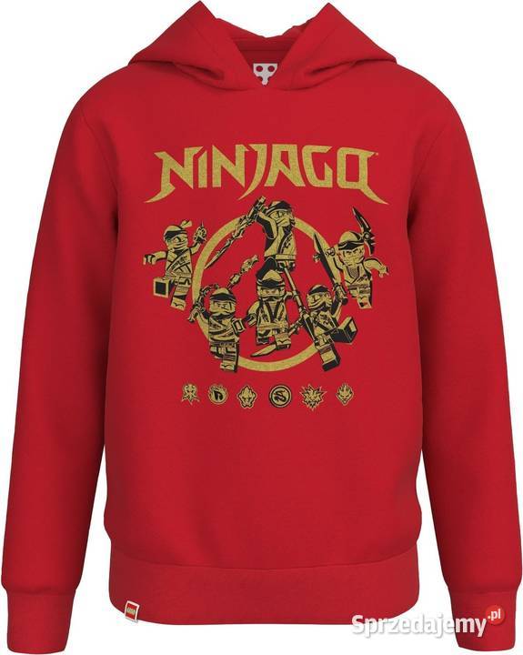 116 Bluza z kapturem Lego czerwona Sweat Hoodie Szczerbice