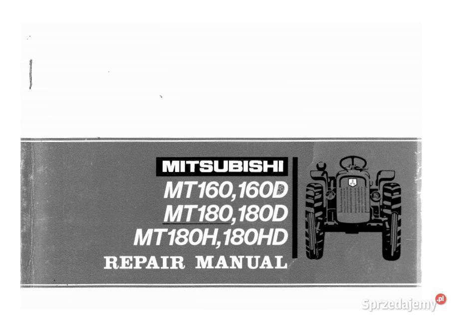 Mitsubishi MT180 MT160 instrukcja napraw ciągnik Kielce
