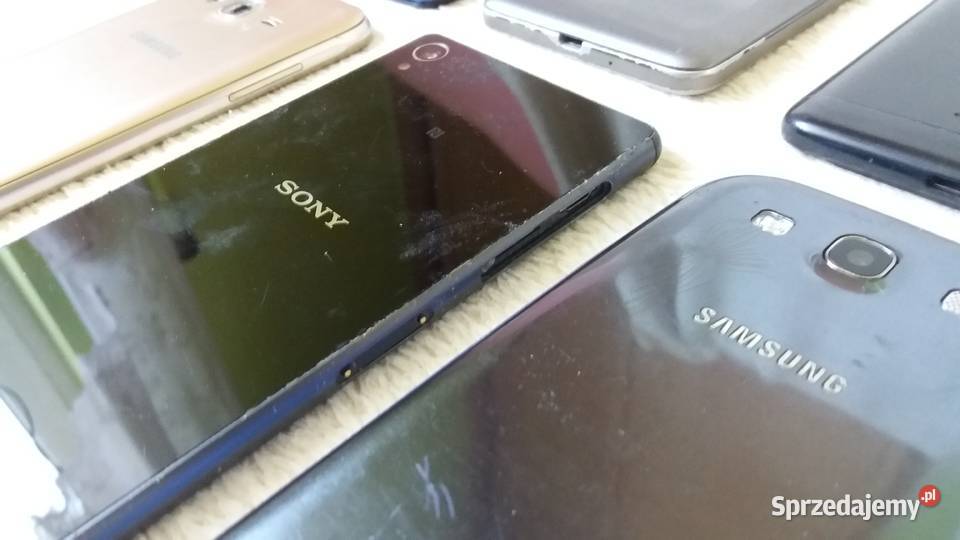 10 Smartfon Samsung Sony i inne Uszkodzone Płońsk