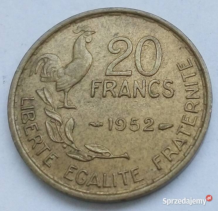 FRANCJA20 FRANCS1952 rKOGUT