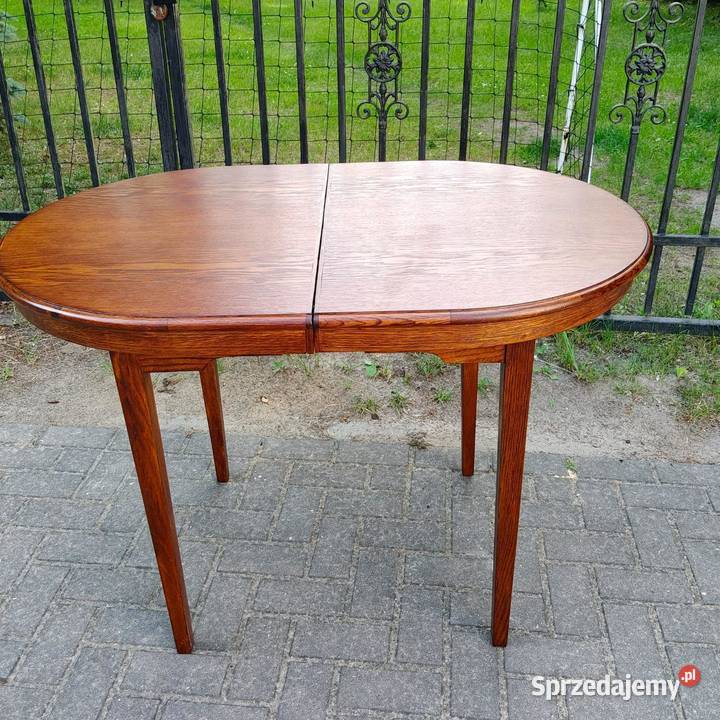 Stół owalny rozkładany Mid century Skandynawia łódzkie Radomsko