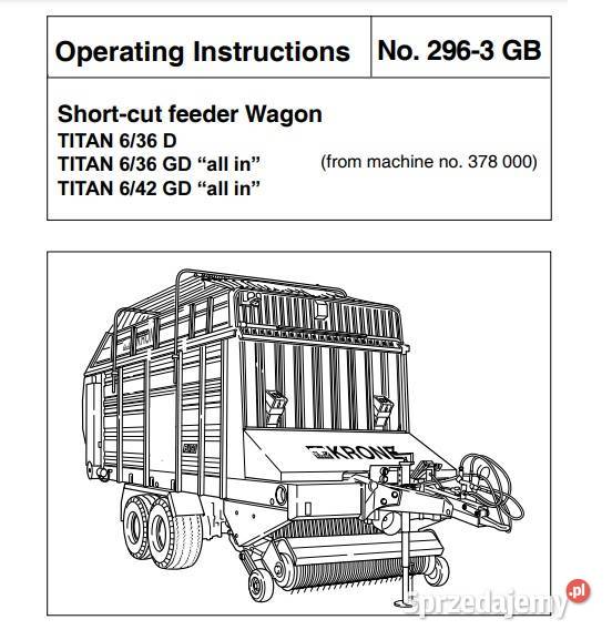 Krone Titan 636 d gd 642 d gd 432L 425L Kielce