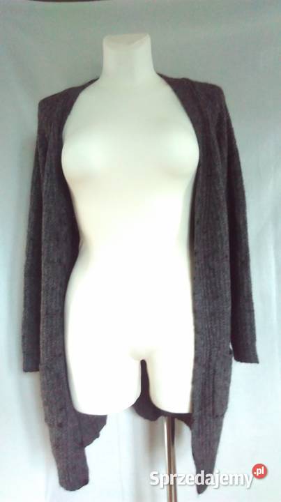 KARDIGAN damski SWETER szary r M stan Rozmiar 38(M) Białystok