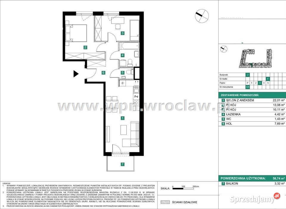 Do sprzedaży mieszkanie Wrocław 5874m2 3 pokoje dolnośląskie