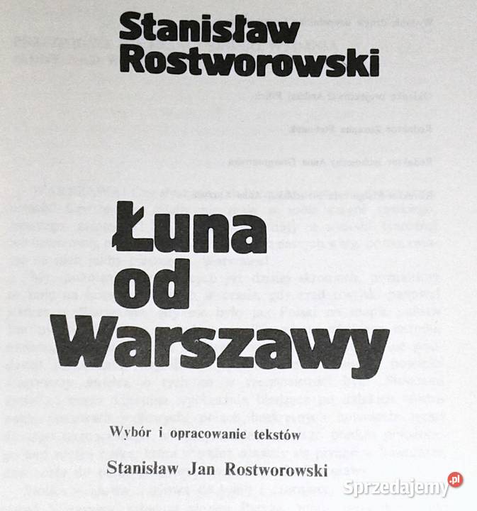 Łuna Warszawy Stanisław Rostworowski