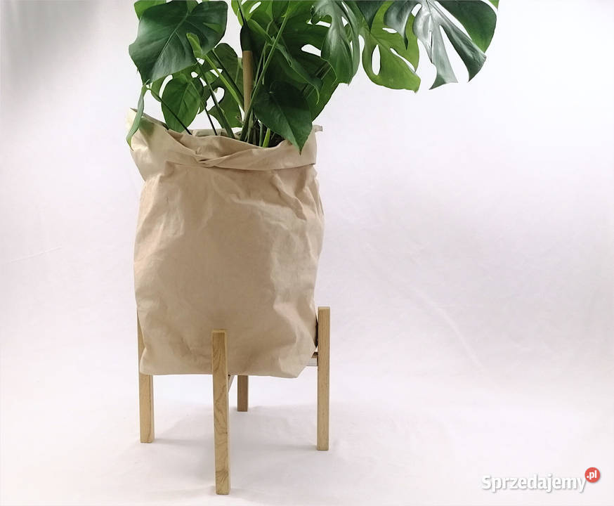 Kwietniki stojące nowoczesne drewniane 30h30 dąb