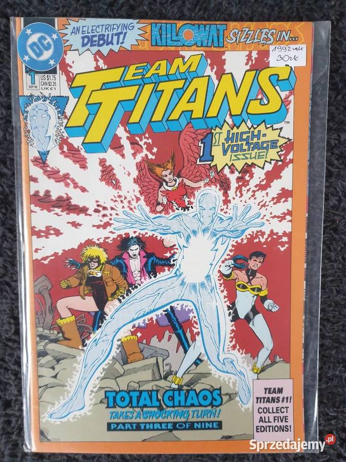 Team Titans 5 oryginalnych komiksów DC USA 1992 Komiksy Gdynia