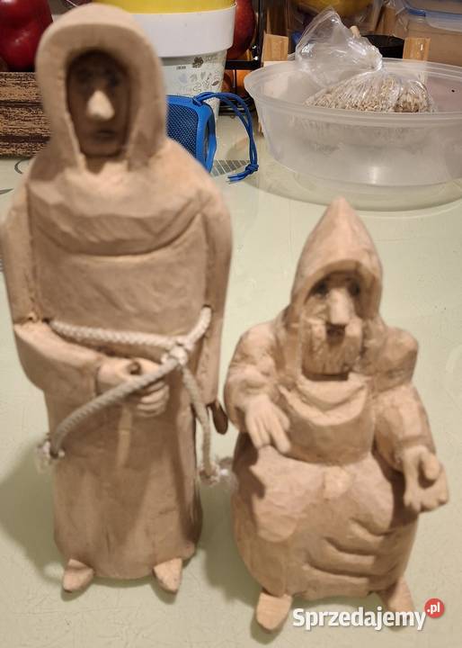 Figurki z drewna 9 sztuk śląskie