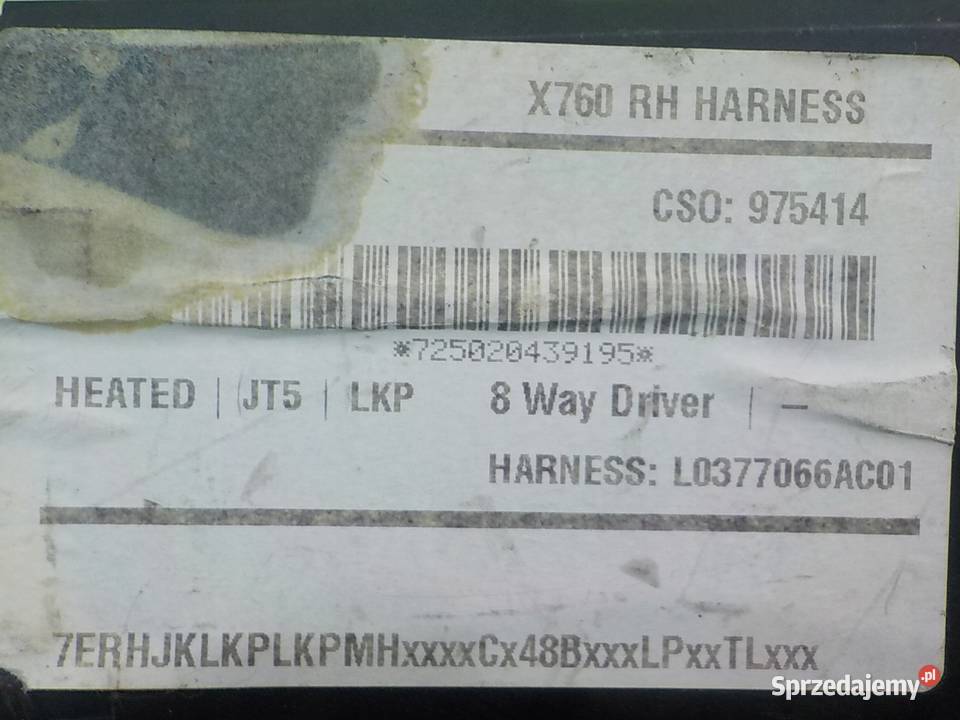 JAGUAR XE 20 D 15r 4D modul sterownika fotela osobowe Suków