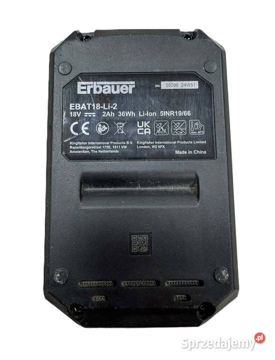 Akumulator Erbauer 18 V 20 Ah Elbląg