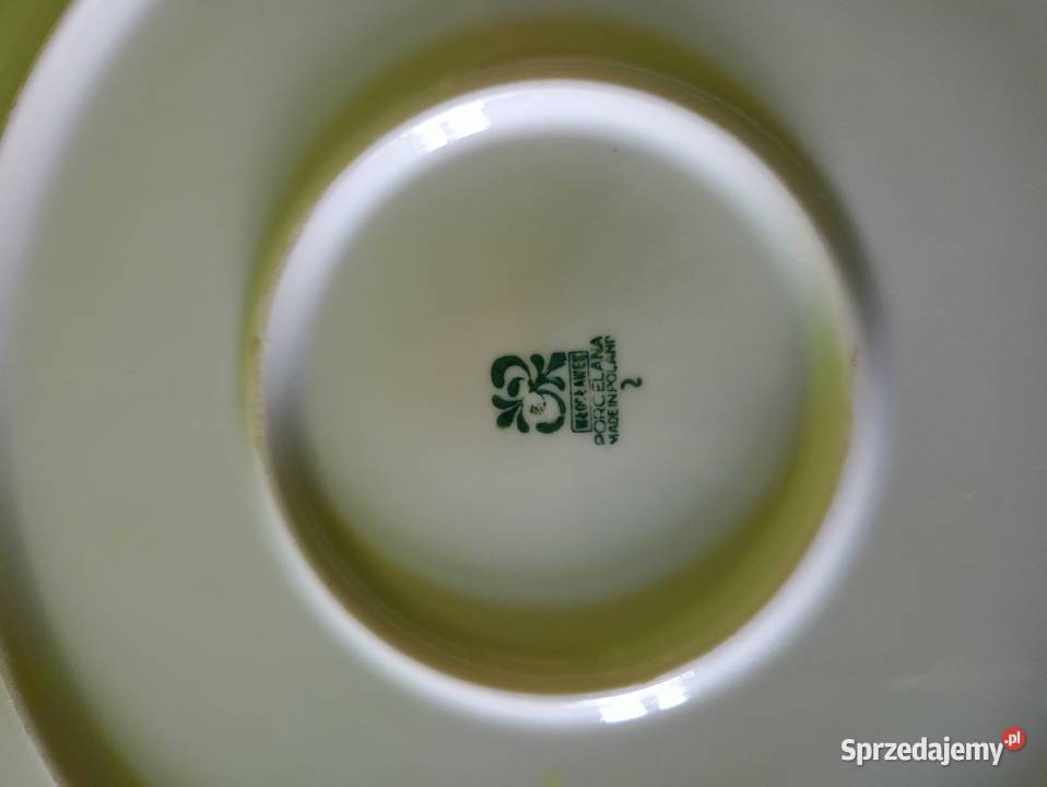 Porcelana Włocławek Komplet deserowy dzbanek do Łódź