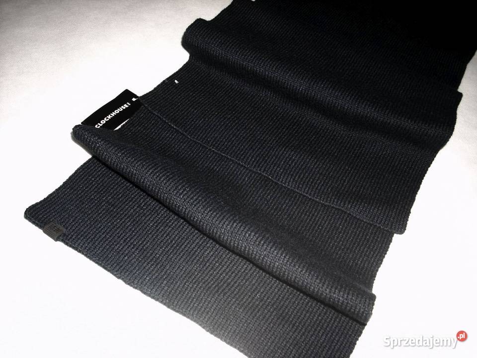 Czarny Szalik CA dzianinowy Męski Ciepły Dla mężczyzn Pozostałe