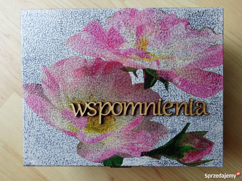 KWIAT JABŁONI Drewniana ozdobna skrzyneczka na mazowieckie Warszawa
