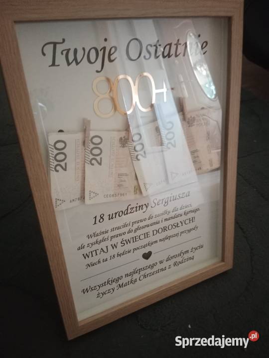 Ramka na 18 urodziny Pozostałe Dąbrowa Tarnowska