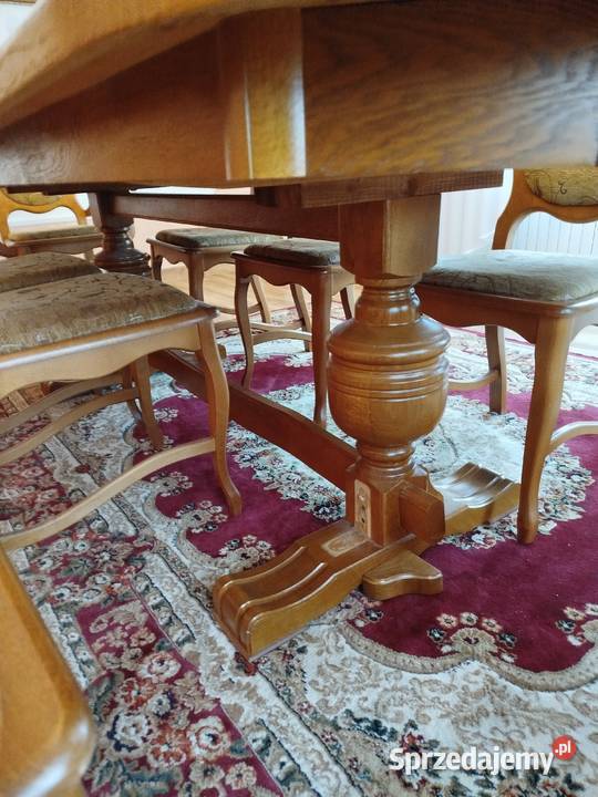 Duży stół rozkładany plusk krzesła komplet sprzedam