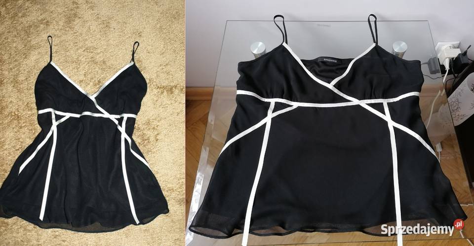 DAMSKI CZARNY TOP DUNNES STORES RUK 18EUR 46 Topy i koszulki Łódź