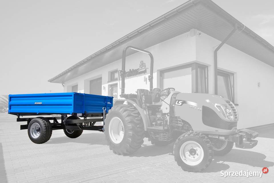 Przyczepa rolnicza jednoosiowa 2T z kiprem i