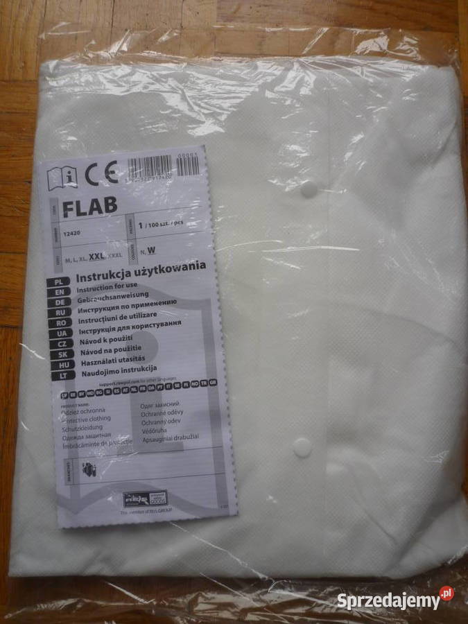 fartuch jednorazowy z fizeliny polipropylenu Żyrardów sprzedam