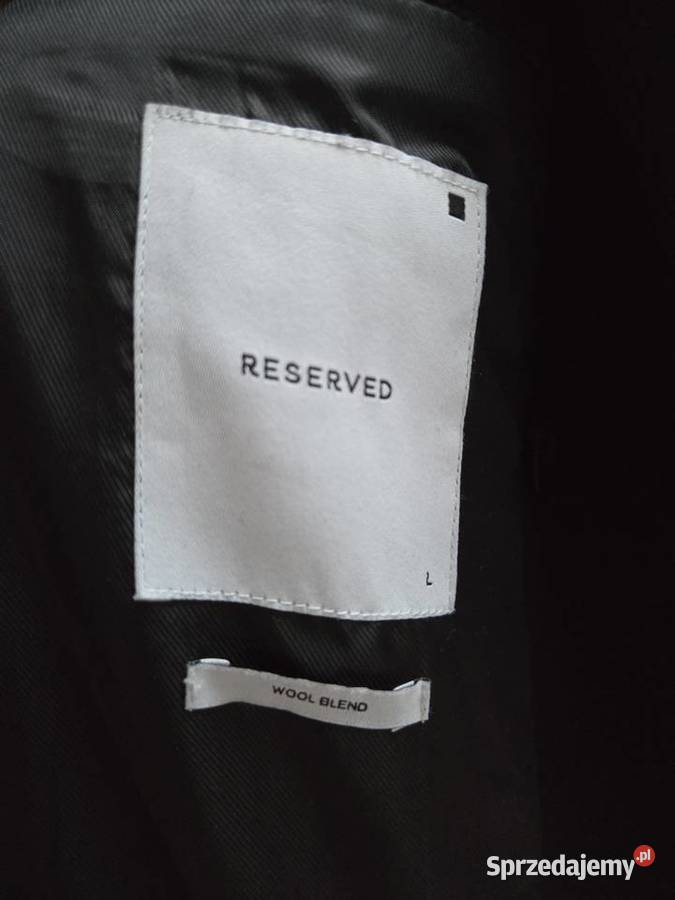 Czarny płaszcz zimowy dwurzędowy Rozmiar L małopolskie Liszki