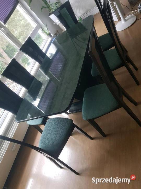 Stół z krzesłami rozkładany komplet Chojna