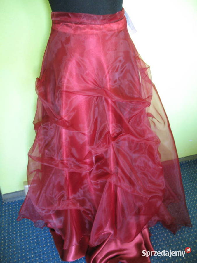 Spódnica maxi bordowa 38 M pas 70 mazowieckie Siedlce