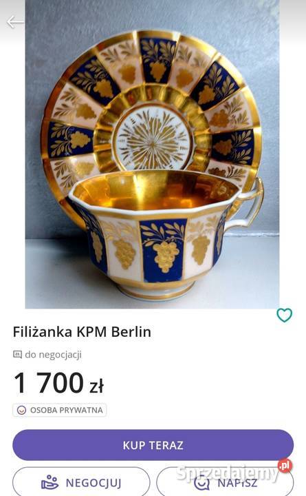 KPM BERLIN 1860
Filiżanka z talerzem deserowym