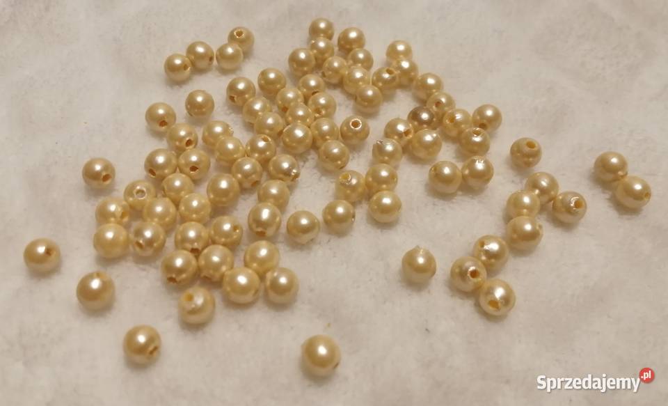 Koraliki 5mm kremowy ecru beżowy 88 8 Kreatywne