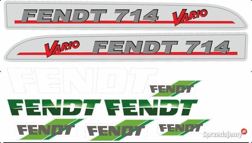Naklejki fendt 714 716 i inne vario Pozostałe Jeżewo sprzedam