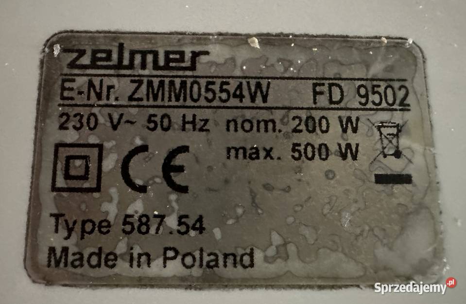 Maszynka do mielenia mięsa Zelmer FD 950 Łódź