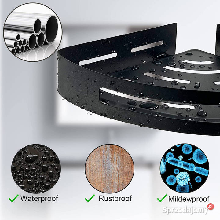 Narożne półki przyborniki 2 stal nierdzewna Wyposażenie wnętrz Warszawa