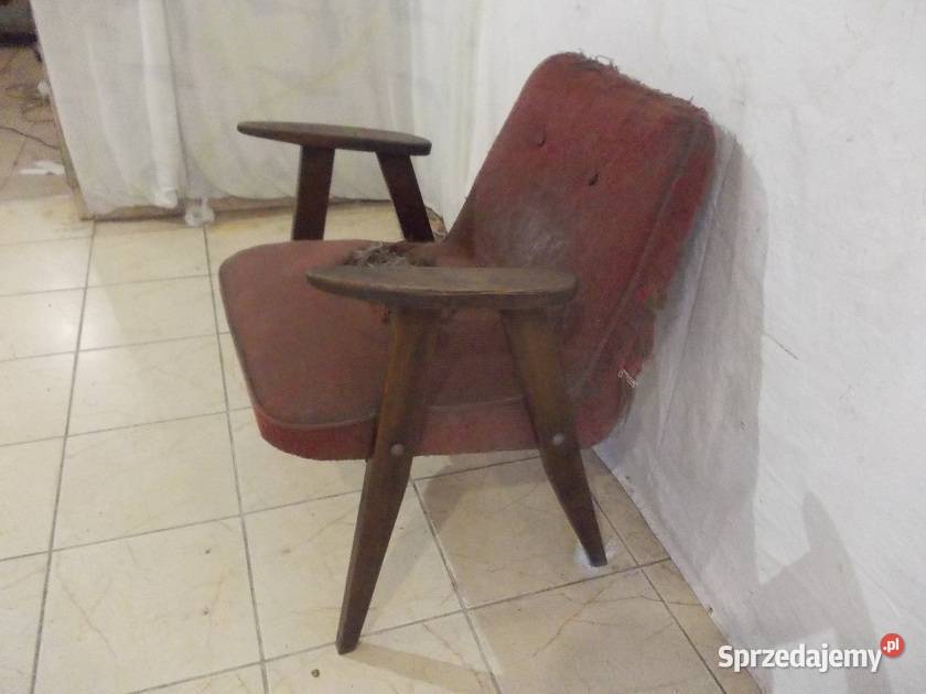 Stary fotel Chierowski 366 oryginał PRL vintage śląskie Bielsko-Biała