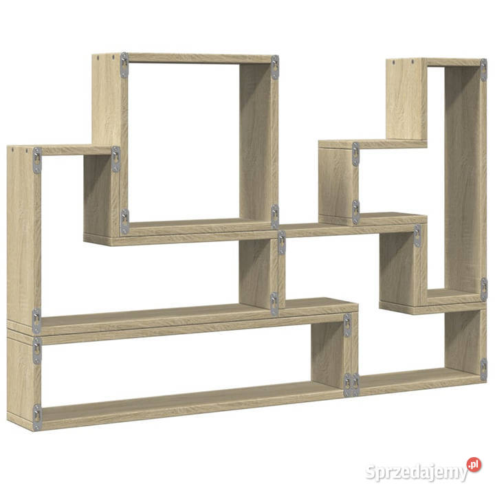Półka ścienna dąb sonoma 96x12x64 materiał