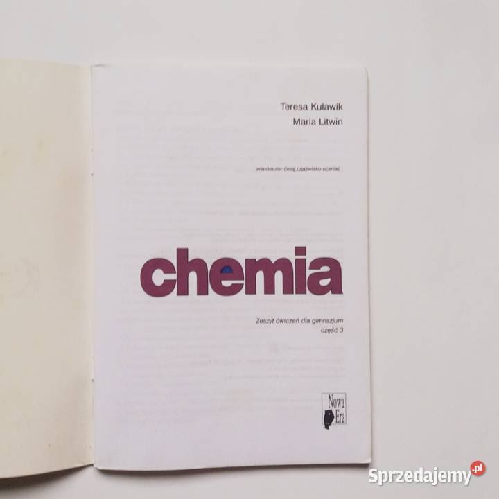 MLitwin Chemia gimnazjum zeszyt ćwiczeń część 3 skrypt, zeszyt ćwiczeń, zbiór zadań, testów łódzkie Łódź sprzedam